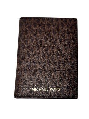 Michael Kors Jet Set Travel Passport Holder Wallet Brown NWOT